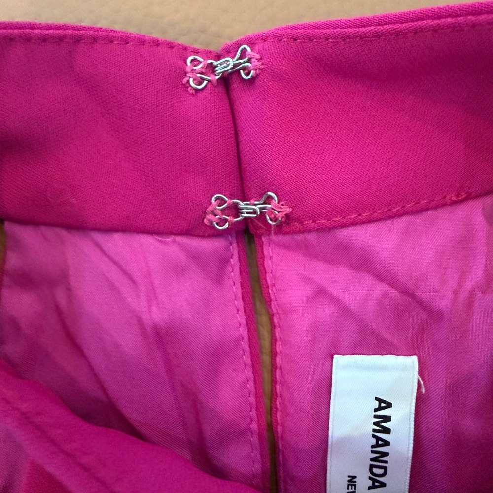 NWOT Amanda Uprichard Raelynn Magenta Halter Mini Dress Revolve - Picture 4 of 6